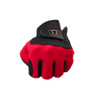 PGA男高爾夫彈性布防滑手套(黑紅)