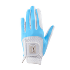 PGA women's golf elastic cloth non-slip gloves (white and light blue)