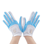 PGA women's golf elastic cloth non-slip gloves (white and light blue)