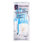 PGA women's golf elastic cloth non-slip gloves (white and light blue)