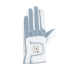PGA women's golf elastic cloth non-slip gloves (white and green)