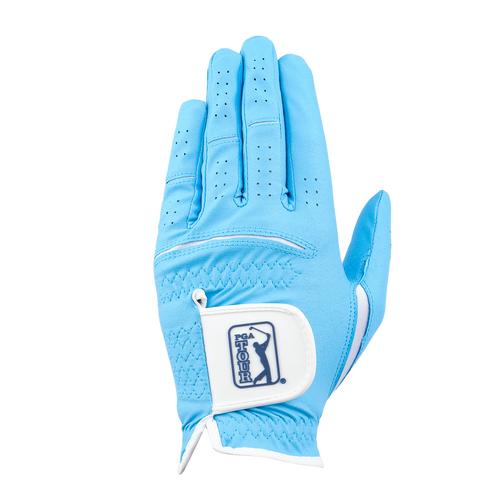 PGA韓版奈米布男高爾夫手套(淺藍)