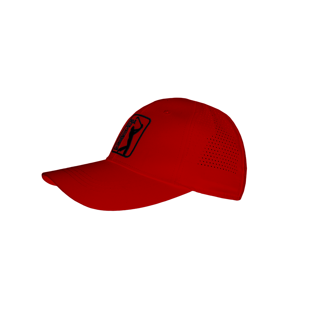 PGA高爾夫沖孔球標帽(紅)