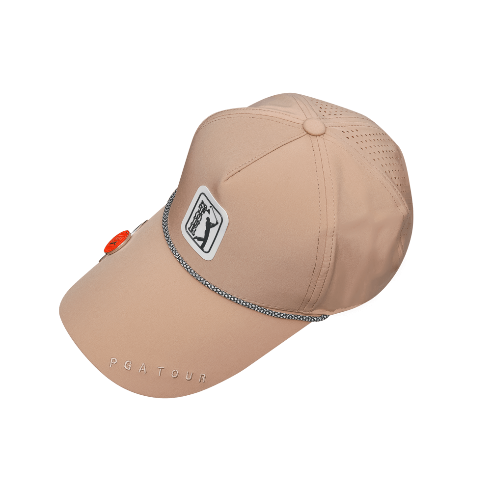 PGA TOUR高爾夫經典球標帽(卡其)