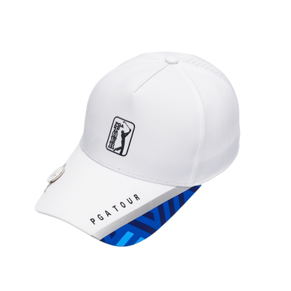 PGA TOUR高爾夫印花球標帽(白)