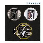 PGA TOUR hexagonal base + double cap clip (black)