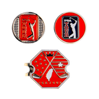 PGA TOUR六角底座+雙帽夾(橘)