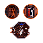 PGA六角底座+雙帽夾(古銅)