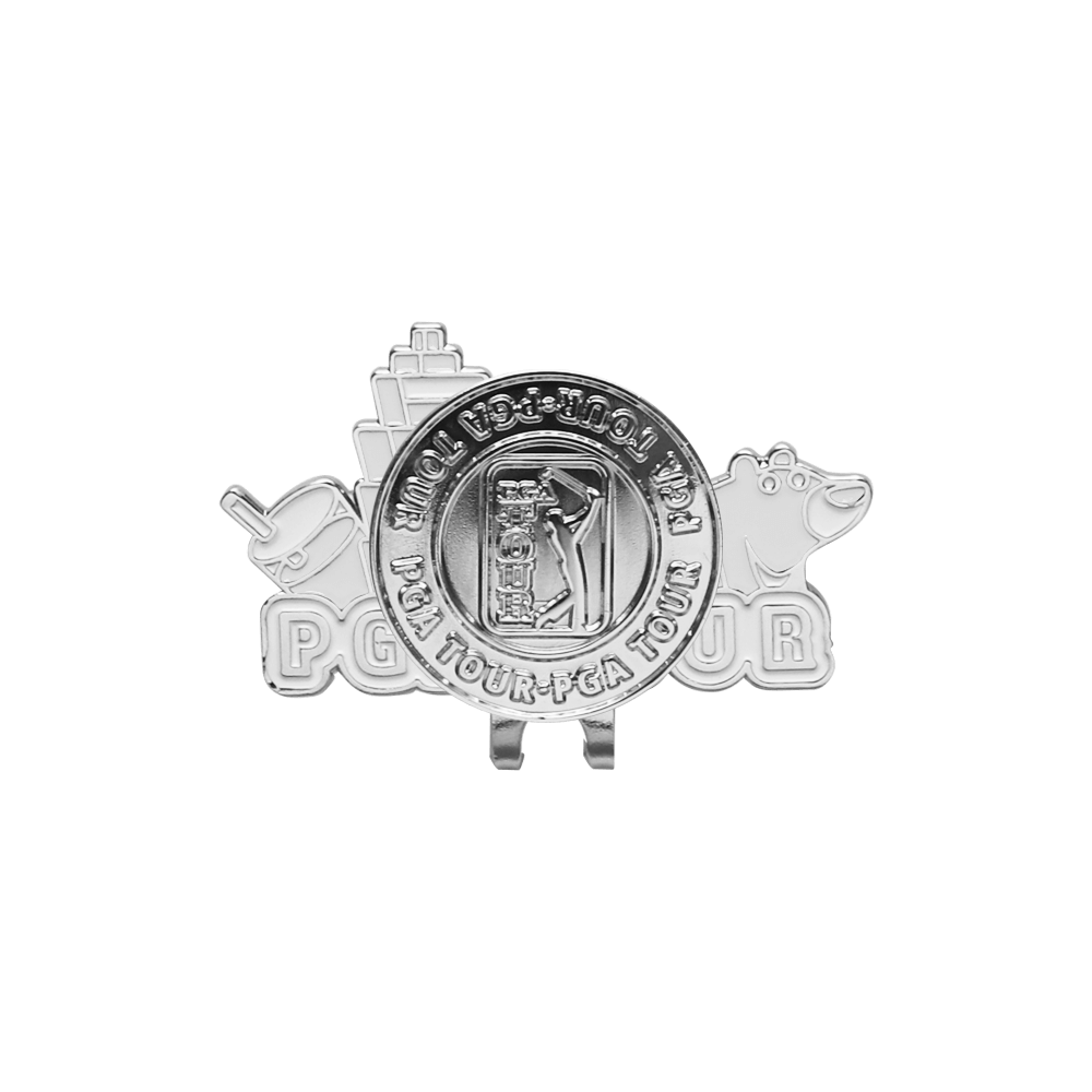 PGA TOUR台灣限定球標帽夾(白)