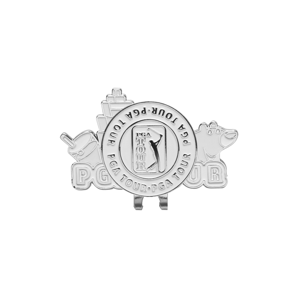 PGA TOUR台灣限定球標帽夾(白)