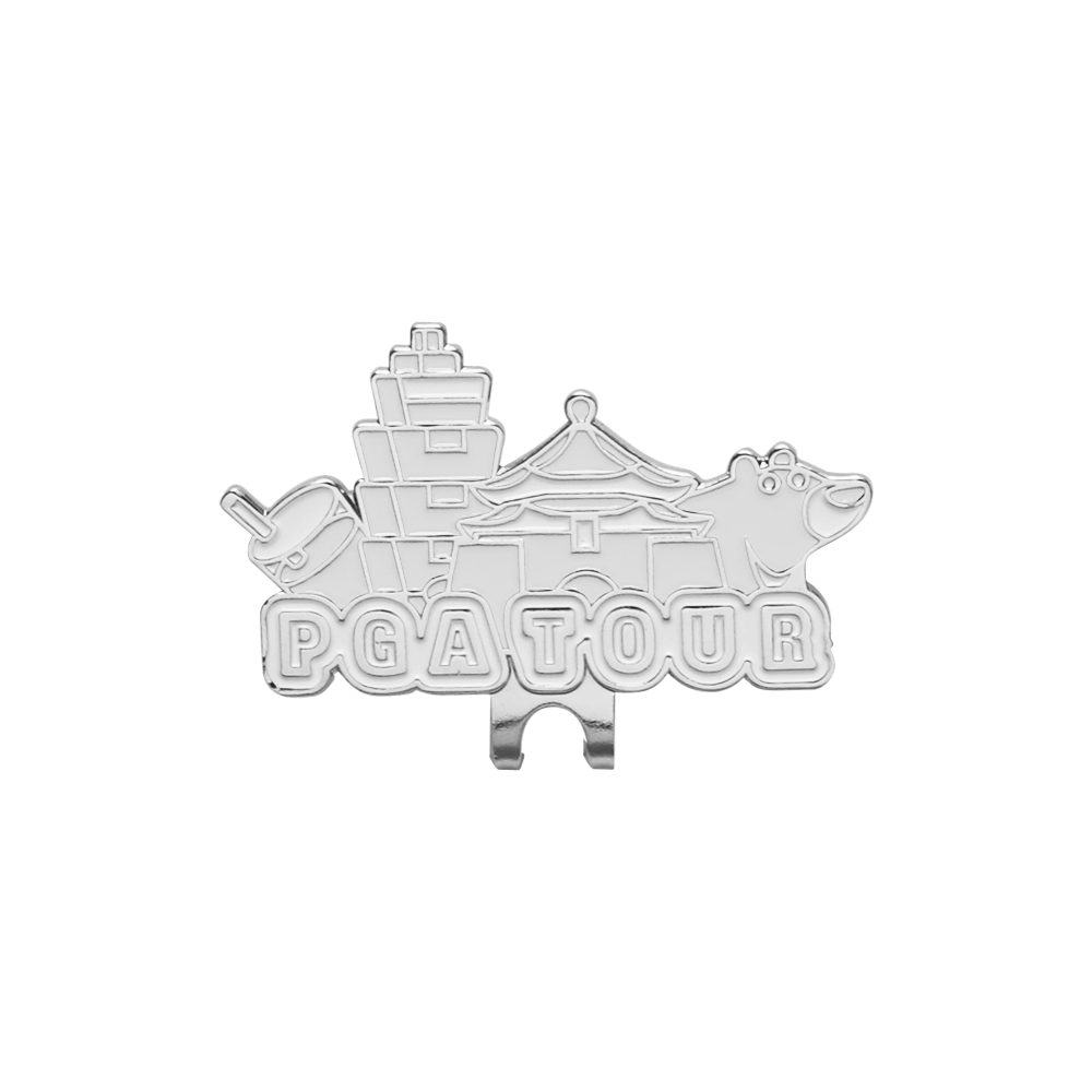 PGA TOUR台灣限定球標帽夾(白)