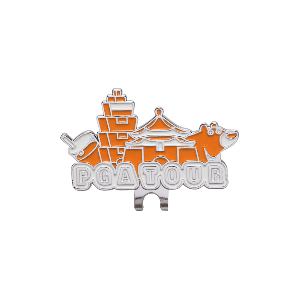 PGA TOUR台灣限定球標帽夾(橘)