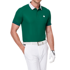 Color-blocked short-sleeved shirt