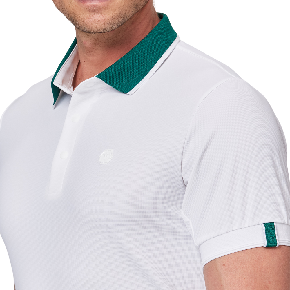 Color-blocked short-sleeved shirt