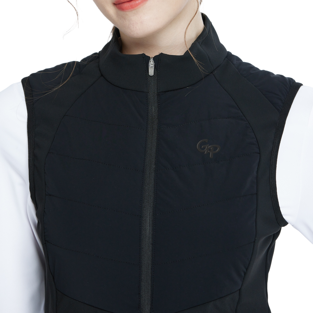 Golf down sleeveless vest (black)
