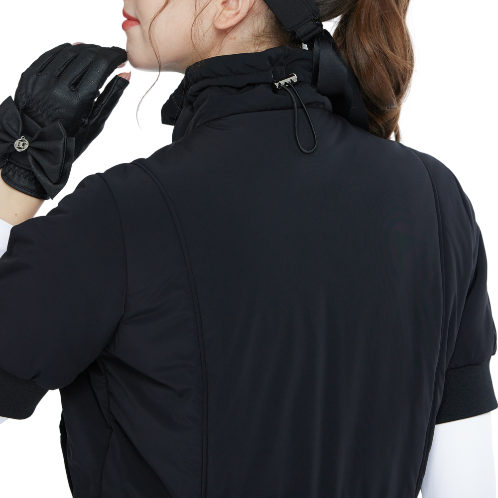 Golf down short-sleeved jacket (black)