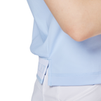 Women's short-sleeved top with gathered cuffs and collar