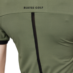 Beaded high-elastic stand-up collar women's short-sleeved top