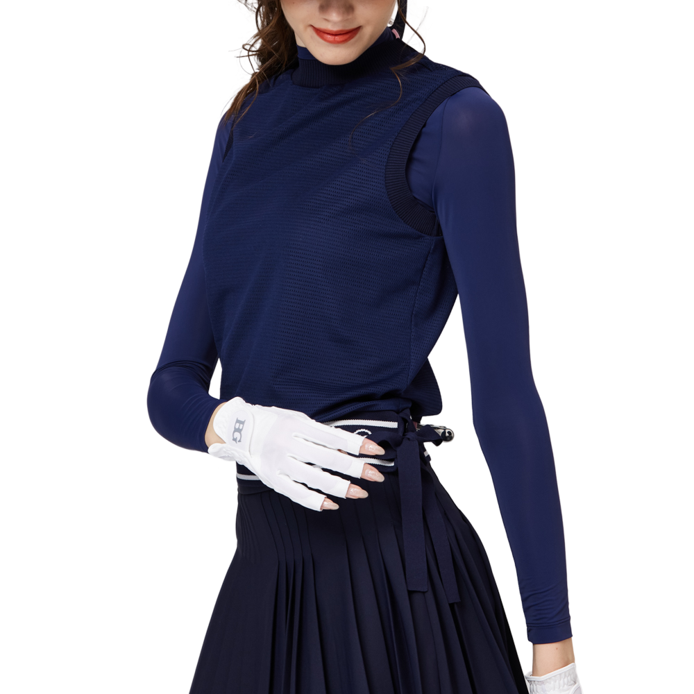 Mesh Faux Two-Piece Sunscreen Ice Silk Sleeve Cover