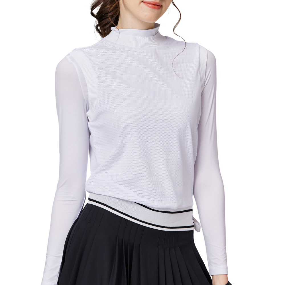 Mesh Faux Two-Piece Sunscreen Ice Silk Sleeve Cover