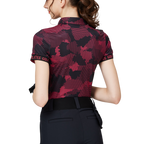 Color Printed Breathable Collared Women's Short-Sleeved Top