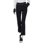 Thin elastic waist split women's trousers