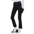 Thin elastic waist split women's trousers