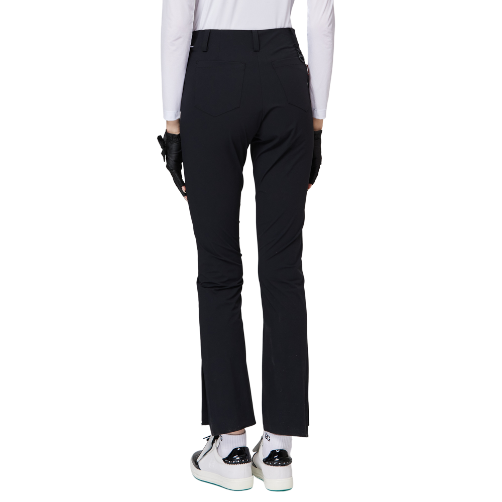 Thin elastic waist split women's trousers