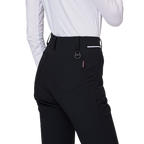 Thin elastic waist split women's trousers