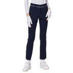 Thin elastic waist split women's trousers