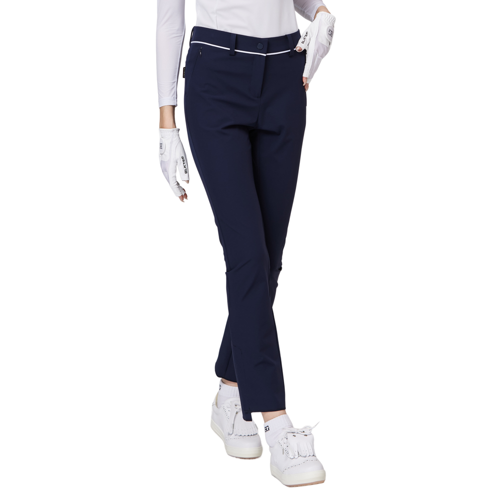 Thin elastic waist split women's trousers