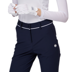 Thin elastic waist split women's trousers