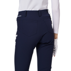 Thin elastic waist split women's trousers