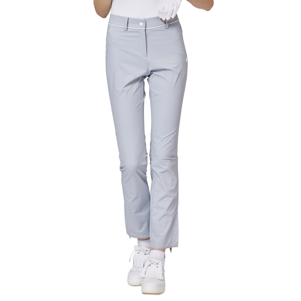 Thin elastic waist split women's trousers