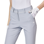 Thin elastic waist split women's trousers