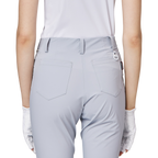 Thin elastic waist split women's trousers