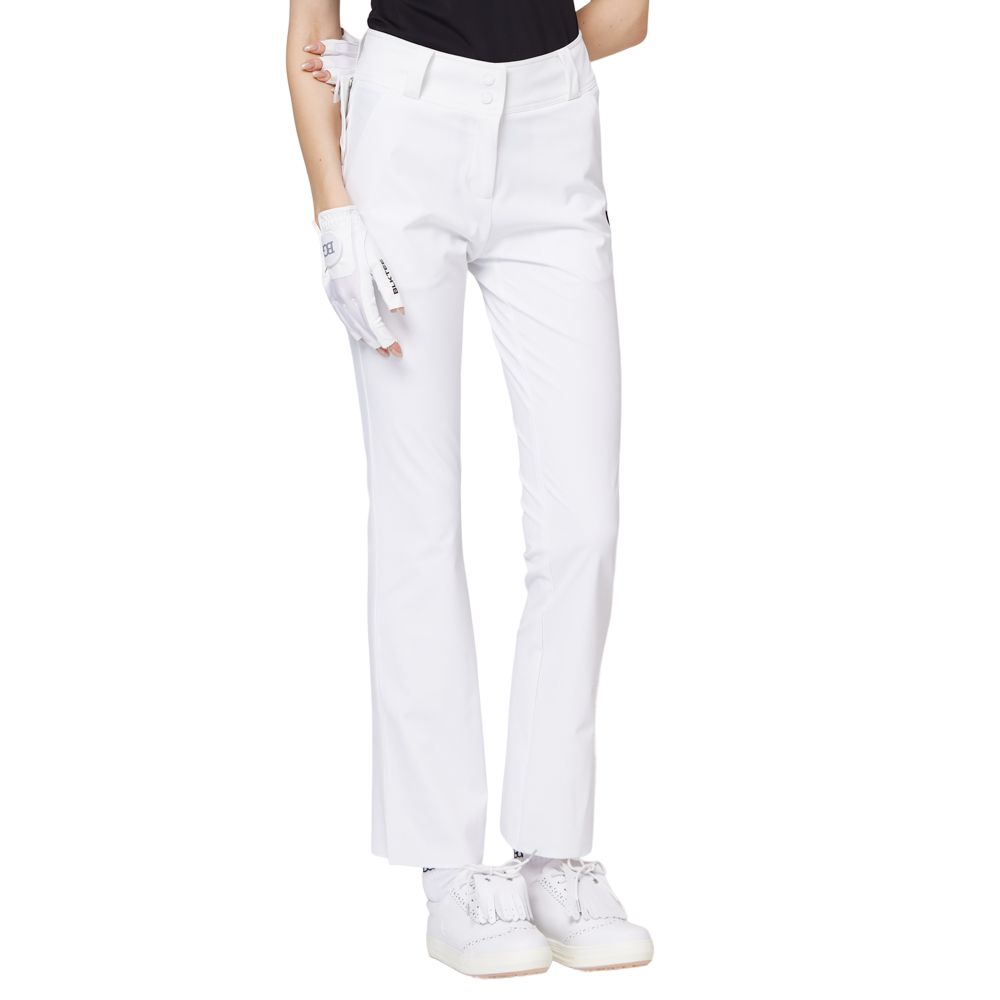 High-waisted flared women's trousers