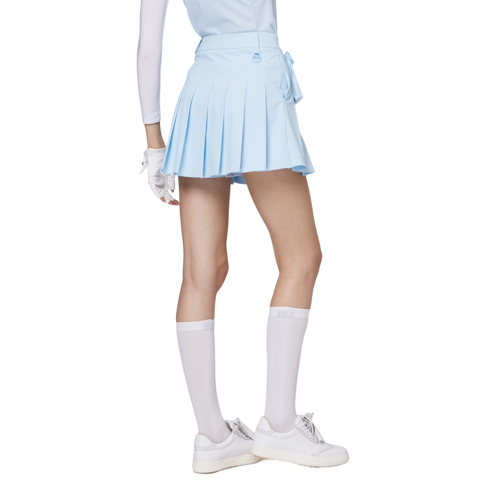 High-waisted wide-pleated women's short skirt