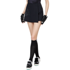 Printed high-waisted A-line women's shorts skirt