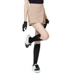 Printed high-waisted A-line women's shorts skirt