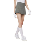 Printed high-waisted A-line women's shorts skirt