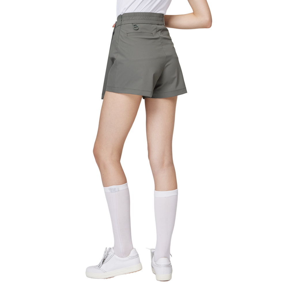 Printed high-waisted A-line women's shorts skirt