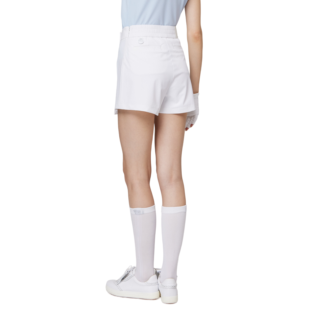 Printed high-waisted A-line women's shorts skirt