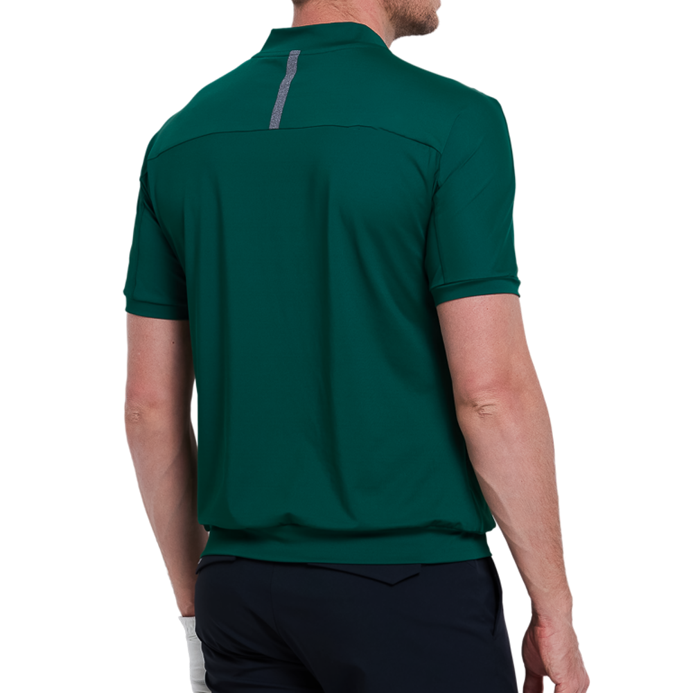 Men's moisture-wicking short-sleeved shirt (dark green)