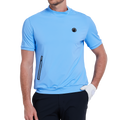 Men's moisture-wicking short-sleeved shirt (light blue)