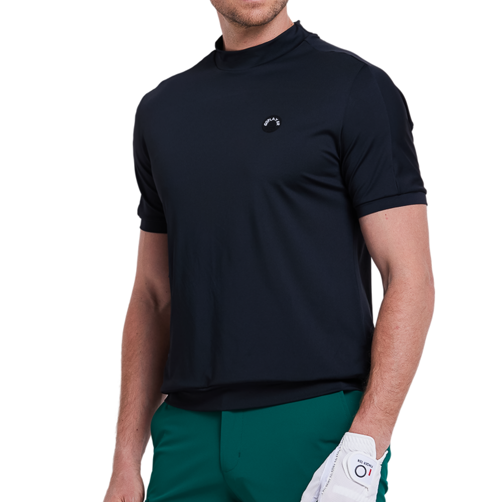 Men's moisture-wicking short-sleeved shirt (black)