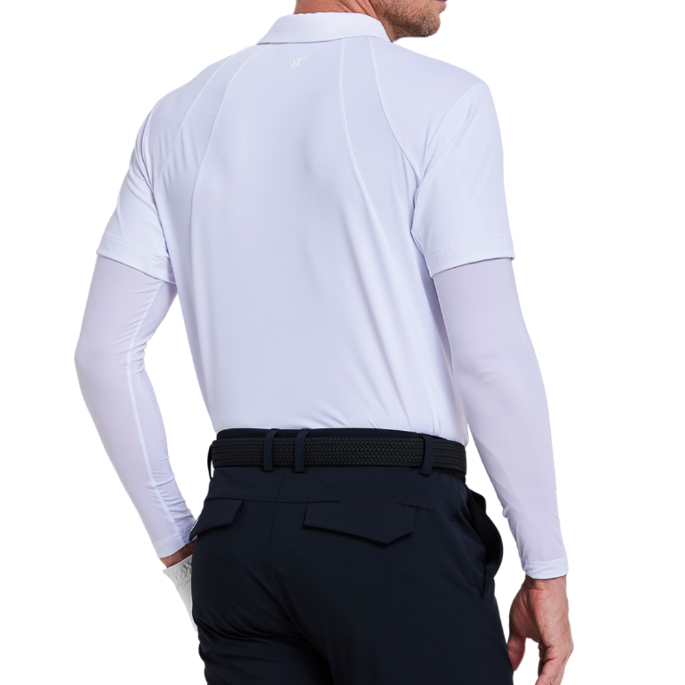 Men's moisture-wicking short-sleeved shirt (white)