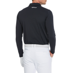 Men's high-density collared long-sleeved shirt (black)