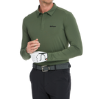 Men's Cool-Feel Long-Sleeve Collared Shirt (Army Green)