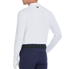 Men's Cool-Feel Long-Sleeved Collared Top (White)